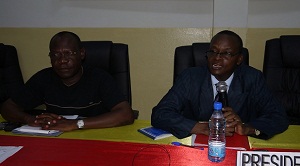 Constant Hounénou, Climate Change Policy Adviser, UNDP and Ibila Djibril, Technical Counselor on Environment, MEHU