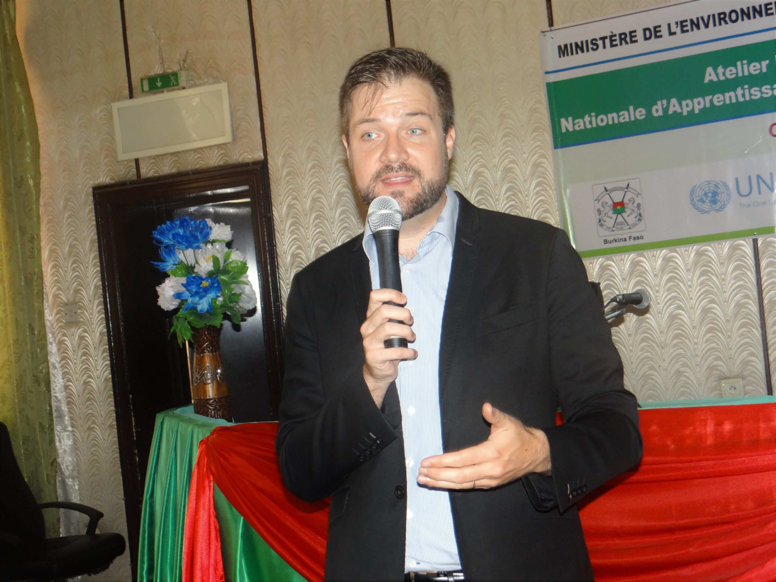 The Secretariat UN CC:Learn, Mr. Vincens Cote during his exchanges with the participants