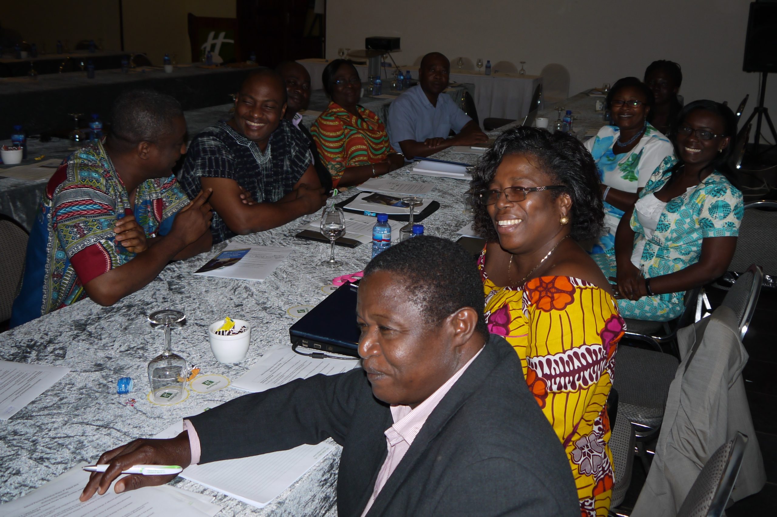 Representatives of education and training institutions in Ghana, discussing existing capacities but also challenges in delivering of climate change learning.