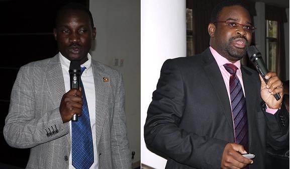 Mr. Bob Natifu, Senior Climate Change Officer - Outreach, Climate Change Unit (left) and Dr. Robert Wamala, School of Statistics and Applied Economics (right)