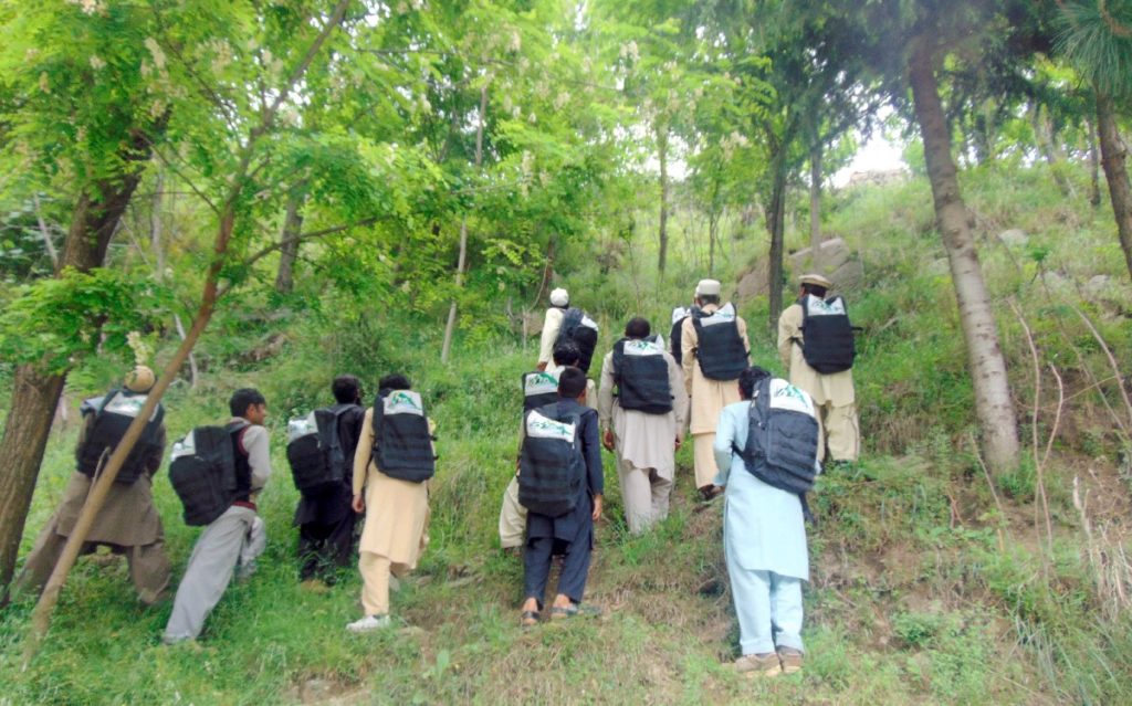 MAP collectors granted with safe collection tool kits after their training on sustainable collection of MAP./©Ikram Ur Rahman