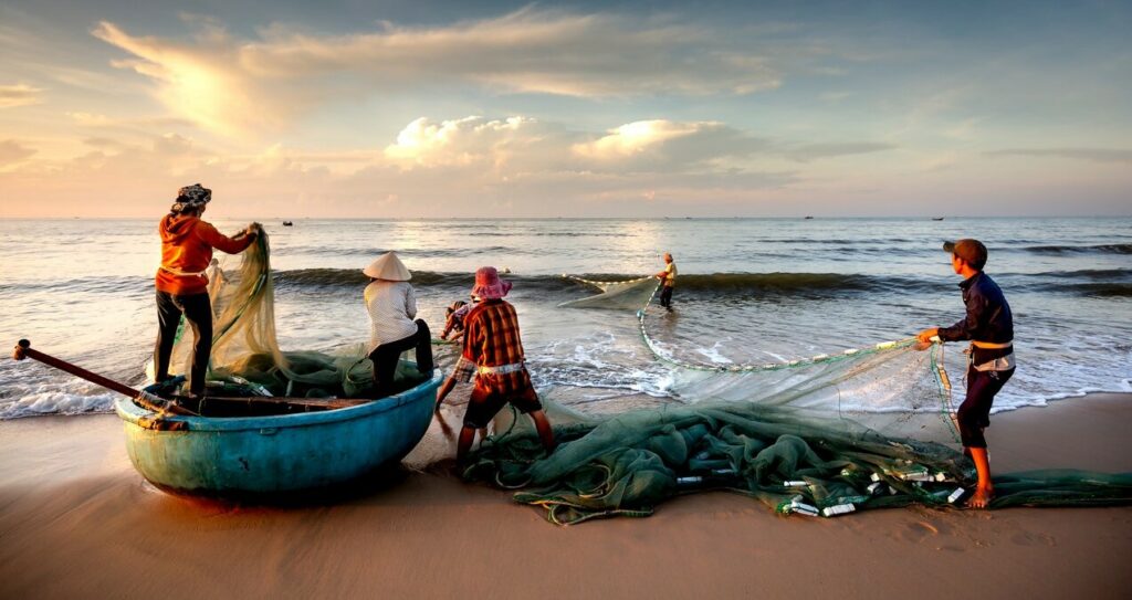 Fishermen in Africa.
