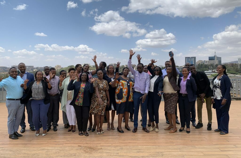 Training participants posing happily for a picture.