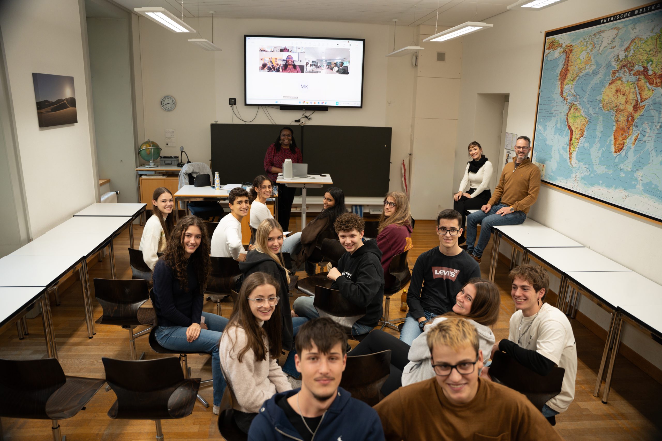YCD entre le Liceo di Lugano 3, en Suisse, et la Chelstone Secondary School, en Zambie. Crédit photo : Lorenzo Franchi / UNITAR