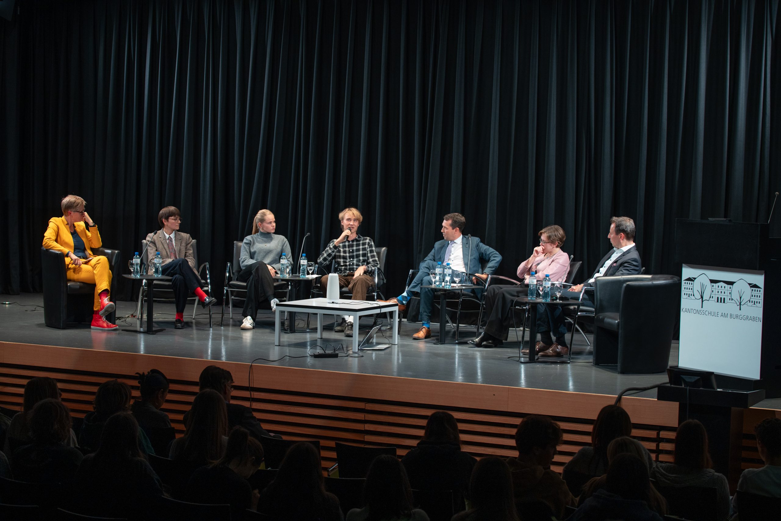 The panel discussion at the No Borders for Climate Action event. Photo credit: Lorenzo Franchi / UNITAR